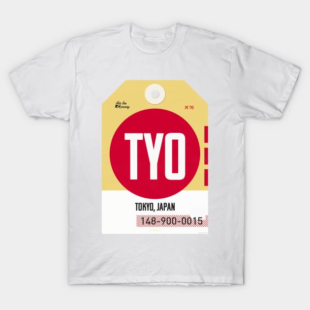 Tokyo Luggage Tag T-Shirt by Mercury Club